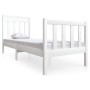 Estructura de cama individual madera maciza blanco 75x190 cm de , Camas y somieres - Ref: Foro24-3100680, Precio: 121,82 €, D...