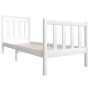 Estructura de cama individual madera maciza blanco 75x190 cm de , Camas y somieres - Ref: Foro24-3100680, Precio: 121,82 €, D...