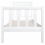 Estructura de cama individual madera maciza blanco 75x190 cm de , Camas y somieres - Ref: Foro24-3100680, Precio: 121,82 €, D...