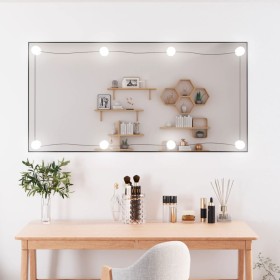 Rectangular wall mirror with glass LED lights 50x100 cm by , Mirrors - Ref: Foro24-3189157, Price: 53,99 €, Discount: %