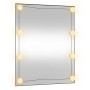 Espejo de pared rectangular con luces LED vidrio 50x60 cm de , Espejos - Ref: Foro24-3189155, Precio: 43,35 €, Descuento: %