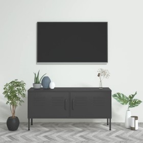 Anthracite gray steel TV cabinet 105x35x50 cm by , TV Furniture - Ref: Foro24-336231, Price: 154,73 €, Discount: %