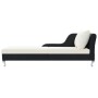 Garden lounger with black synthetic rattan cushion by vidaXL, Loungers - Ref: Foro24-44749, Price: 306,77 €, Discount: %