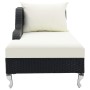 Garden lounger with black synthetic rattan cushion by vidaXL, Loungers - Ref: Foro24-44749, Price: 306,77 €, Discount: %