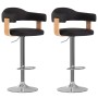 Kitchen stools 2 pcs synthetic leather curved wood black by , Kitchen stools - Ref: Foro24-327336, Price: 212,57 €, Discount: %