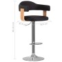 Kitchen stools 2 pcs synthetic leather curved wood black by , Kitchen stools - Ref: Foro24-327336, Price: 212,57 €, Discount: %