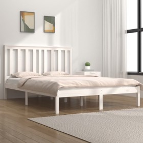 Estructura de cama madera maciza blanco Super King 180x200 cm de , Camas y somieres - Ref: Foro24-3103859, Precio: 159,99 €, ...