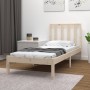 Estructura de cama madera maciza de pino 75x190 cm de , Camas y somieres - Ref: Foro24-3105031, Precio: 83,51 €, Descuento: %