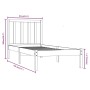 Estructura de cama madera maciza de pino 75x190 cm de , Camas y somieres - Ref: Foro24-3105031, Precio: 83,51 €, Descuento: %