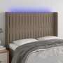 Headboard with LED in taupe gray fabric 147x16x118/128 cm by , Headboards and footboards - Ref: Foro24-3124288, Price: 125,60...