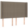 Headboard with LED in taupe gray fabric 147x16x118/128 cm by , Headboards and footboards - Ref: Foro24-3124288, Price: 125,60...