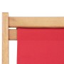 Folding beach chair with fabric seat and red wooden frame by vidaXL, Garden chairs - Ref: Foro24-43999, Price: 47,84 €, Disco...