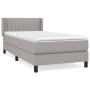 Cama box spring con colchón tela gris claro 80x200 cm de , Camas y somieres - Ref: Foro24-3129825, Precio: 279,69 €, Descuent...