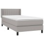 Cama box spring con colchón tela gris claro 80x200 cm de , Camas y somieres - Ref: Foro24-3129825, Precio: 279,69 €, Descuent...