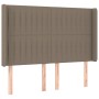 Cama box spring colchón y luces LED tela gris taupe 140x190 cm de , Camas y somieres - Ref: Foro24-3139033, Precio: 570,87 €,...