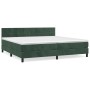 Box spring bed with dark green velvet mattress 200x200 cm by , Beds and slatted bases - Ref: Foro24-3141326, Price: 600,60 €,...