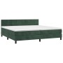 Cama box spring con colchón terciopelo verde oscuro 200x200 cm de , Camas y somieres - Ref: Foro24-3141326, Precio: 600,66 €,...