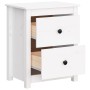 Solid pine wood white bedside table 50x35x61.5 cm by vidaXL, Nightstands - Ref: Foro24-813681, Price: 64,75 €, Discount: %