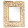 Hand carved mirror solid mango wood 50x50x2.6 cm by , Mirrors - Ref: Foro24-321644, Price: 63,45 €, Discount: %