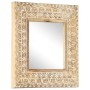 Hand carved mirror solid mango wood 50x50x2.6 cm by , Mirrors - Ref: Foro24-321644, Price: 63,45 €, Discount: %