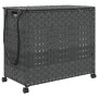 Grauer Rattan-Wäschekorb mit Rädern 66x35x60 cm von , Wäschekörbe - Ref: Foro24-372046, Preis: 90,12 €, Rabatt: %