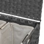 Gray rattan laundry basket with wheels 66x35x60 cm by , Laundry baskets - Ref: Foro24-372046, Price: 90,12 €, Discount: %