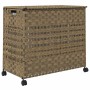 Rattan laundry basket with wheels 66x35x60 cm by , Laundry baskets - Ref: Foro24-372044, Price: 90,77 €, Discount: %