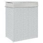 Laundry basket with lid white synthetic rattan 46x33x60 cm by , Laundry baskets - Ref: Foro24-372033, Price: 55,93 €, Discoun...