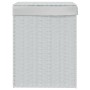 Laundry basket with lid white synthetic rattan 46x33x60 cm by , Laundry baskets - Ref: Foro24-372033, Price: 55,93 €, Discoun...