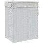 Laundry basket with lid white synthetic rattan 46x33x60 cm by , Laundry baskets - Ref: Foro24-372033, Price: 55,93 €, Discoun...