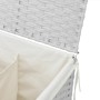 Cesto ropa sucia 2 secciones ratán sintético blanco 53x35x57 cm de , Cestas para ropa - Ref: Foro24-372038, Precio: 64,49 €, ...