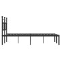 Estructura de cama con cabecero metal negro 140x200 cm de , Camas y somieres - Ref: Foro24-374340, Precio: 103,52 €, Descuent...