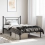 Estructura de cama con cabecero metal negro 107x203 cm de , Camas y somieres - Ref: Foro24-374335, Precio: 71,27 €, Descuento: %