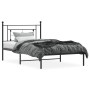 Estructura de cama con cabecero metal negro 107x203 cm de , Camas y somieres - Ref: Foro24-374335, Precio: 71,27 €, Descuento: %