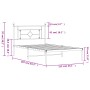 Estructura de cama con cabecero metal negro 107x203 cm de , Camas y somieres - Ref: Foro24-374335, Precio: 71,27 €, Descuento: %