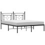 Estructura de cama con cabecero metal negro 160x200 cm de , Camas y somieres - Ref: Foro24-374342, Precio: 98,76 €, Descuento: %