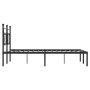 Estructura de cama con cabecero metal negro 160x200 cm de , Camas y somieres - Ref: Foro24-374342, Precio: 98,76 €, Descuento: %