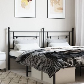 Black metal headboard 180 cm by , Headboards and footboards - Ref: Foro24-374375, Price: 41,37 €, Discount: %