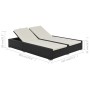 Tumbona doble ratán sintético negro de vidaXL, Camas para exteriores - Ref: Foro24-44752, Precio: 345,02 €, Descuento: %