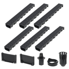 Drainage channels 6 units plastic 6 m by vidaXL, Drains - Ref: Foro24-142880, Price: 118,76 €, Discount: %