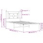 Estructura de cama de metal con cabecero blanco 100x190 cm de , Camas y somieres - Ref: Foro24-374382, Precio: 65,99 €, Descu...