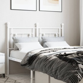 Cabecero de metal blanco 120 cm de , Cabeceros y pies de cama - Ref: Foro24-374419, Precio: 40,46 €, Descuento: %