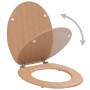 Asiento inodoro WC con tapa MDF diseño bambú de vidaXL, Asientos de inodoros y bidés - Ref: Foro24-143927, Precio: 37,40 €, D...