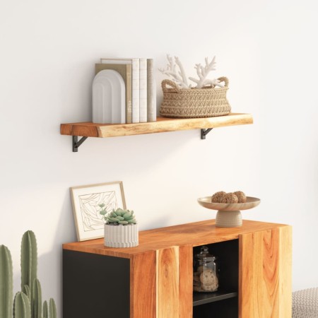 Rectangular wall shelf acacia wood live edge 100x20x2.5cm by , Shelves and shelves - Ref: Foro24-370228, Price: 40,90 €, Disc...