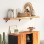 Rectangular wall shelf acacia wood live edge 120x30x2.5cm by , Shelves and shelves - Ref: Foro24-370242, Price: 48,88 €, Disc...