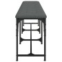 Banco de comedor acero y tela gris oscuro 186x32x45 cm de , Bancos de comedor y cocina - Ref: Foro24-835225, Precio: 84,99 €,...