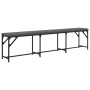 Banco de comedor acero y tela gris oscuro 186x32x45 cm de , Bancos de comedor y cocina - Ref: Foro24-835225, Precio: 84,99 €,...