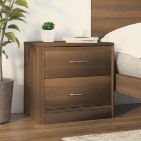 Bedside table made of brown oak plywood, measuring 40x30x40 cm. by vidaXL, Nightstands - Ref: Foro24-815409, Price: 35,07 €, ...