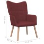 Sillón de relax con reposapiés tela rojo tinto de , Sillones - Ref: Foro24-327938, Precio: 135,02 €, Descuento: %