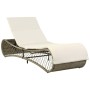 Garden lounger with gray synthetic rattan cushion by vidaXL, Loungers - Ref: Foro24-44700, Price: 272,99 €, Discount: %